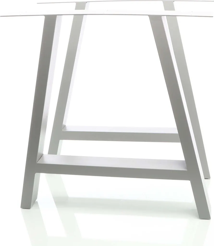 Pied de Table Stable et Robuste en Acier Gris - Solution pour Table DIY - 2