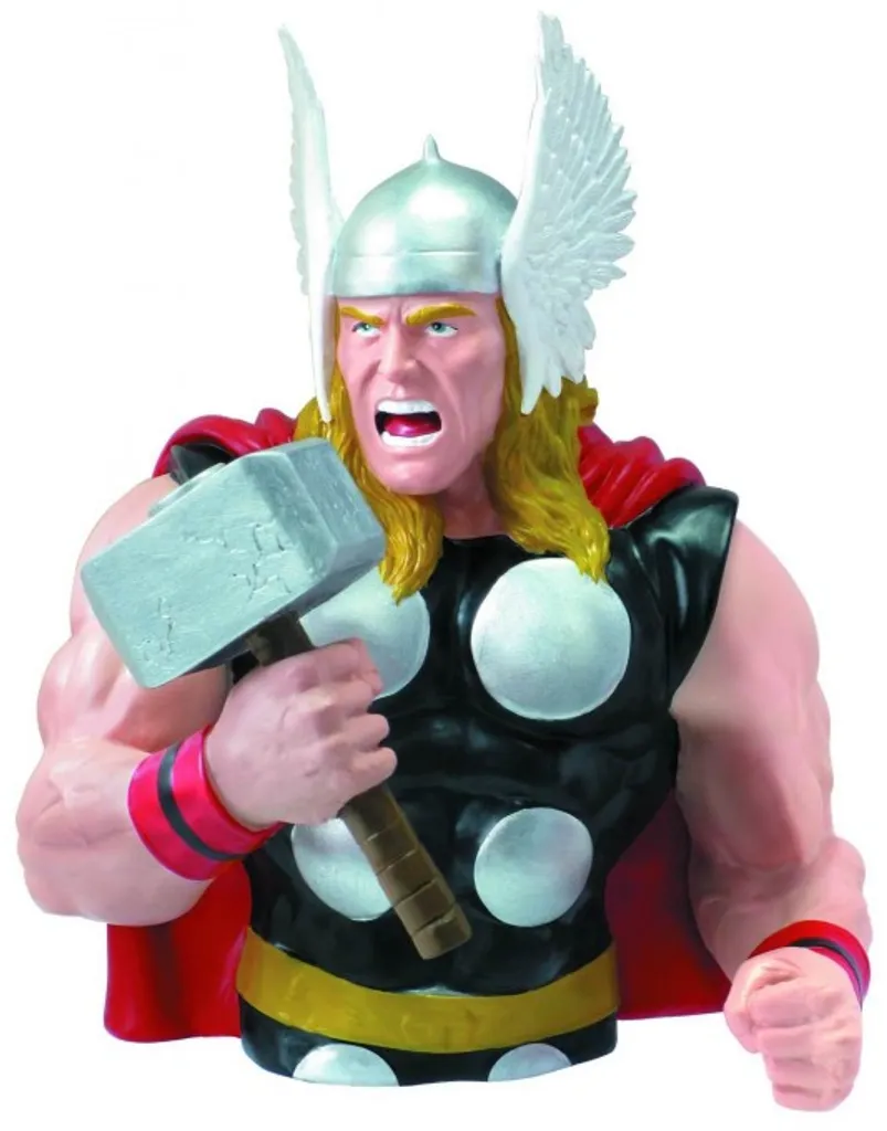 Tirelire Incassable Thor Marvel Bust Bank pour Sécuriser vos Pièces en Fun
