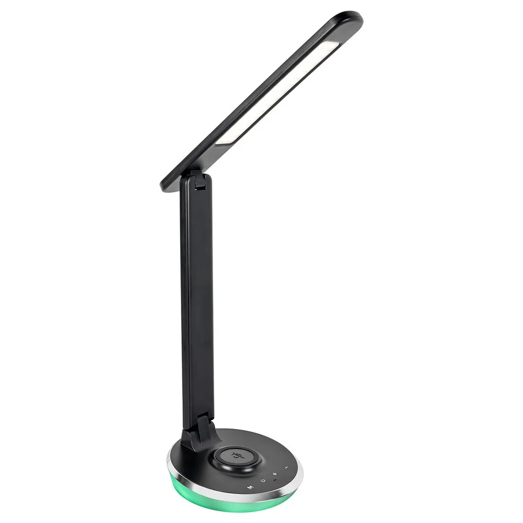 Lampe LED Dimmable JACEY Noir 6W Rabalux avec chargeur USB et mode RGB