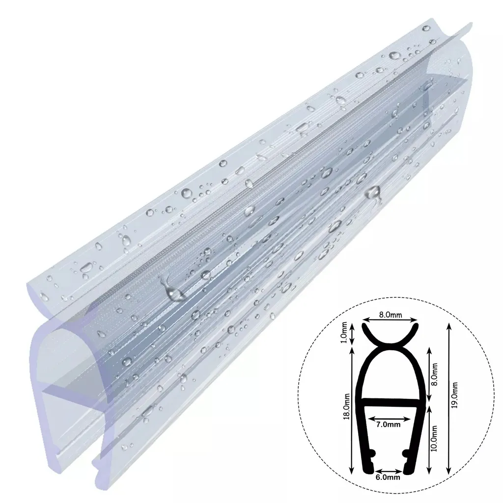 Guarnizione Box Doccia D09 per Vetro 6/7mm - Profilo 150cm PVC