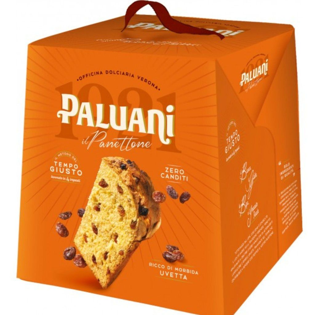 Paluani Panettone, zonder kandijfruit, 700 gram, zacht, met Productafbeelding 