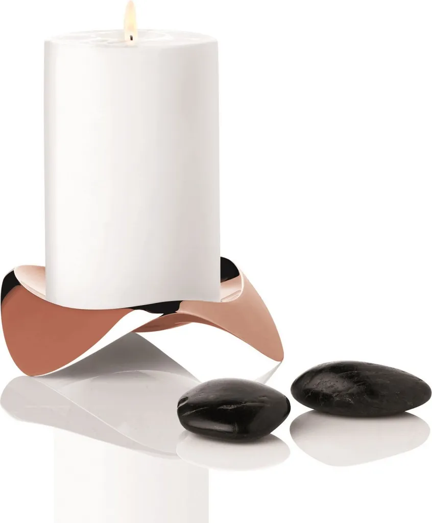 Bougeoir Design Papilio Uno Stelton en Acier Inox Coloris Cuivre Chic