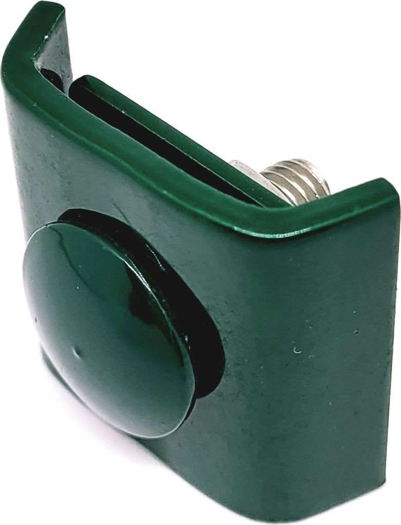 10x Eckverbinder Zaun Verbinder Klemme farbig Mattenverbinder für Doppelstabmatten RAL 6005 (Moosgrün)