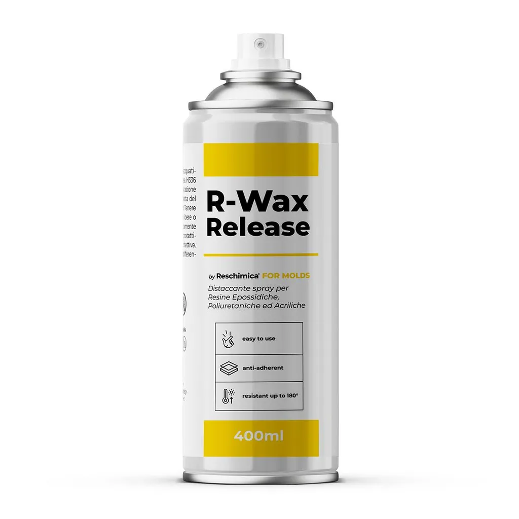 Spray separatore, separatore di cera per resina epossidica, resina poliestere, PMMA e poliuretano, senza silicone, fai da te - R-WAX (400 ml)