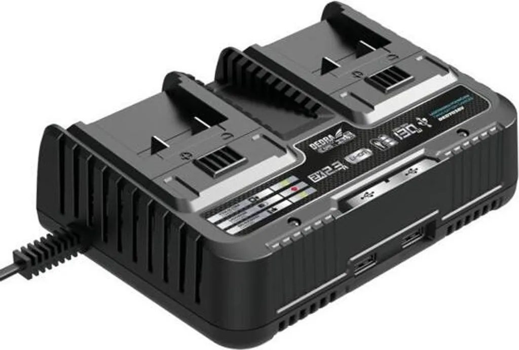 Chargeur double Dedra SAS+ALL DED7038V pour travailler sans interruption