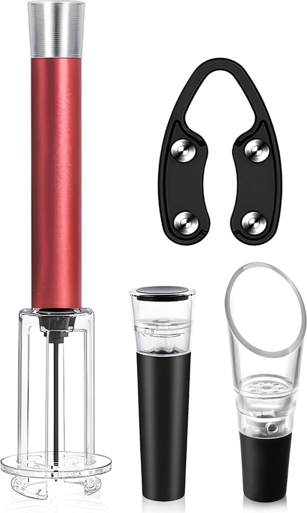 Luftdruck-Weinöffner-Set, effizienter Korkenzieher-Flaschenöffner, Wunder-Luftdruckpumpe, Flaschenöffner, Luftpumpen-Korkenentferner, Weinflasch...
