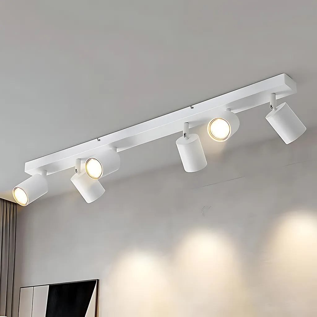 Plafoniera 6 Faretti ZMH Bianca GU10 | Illuminazione Interni Moderna
