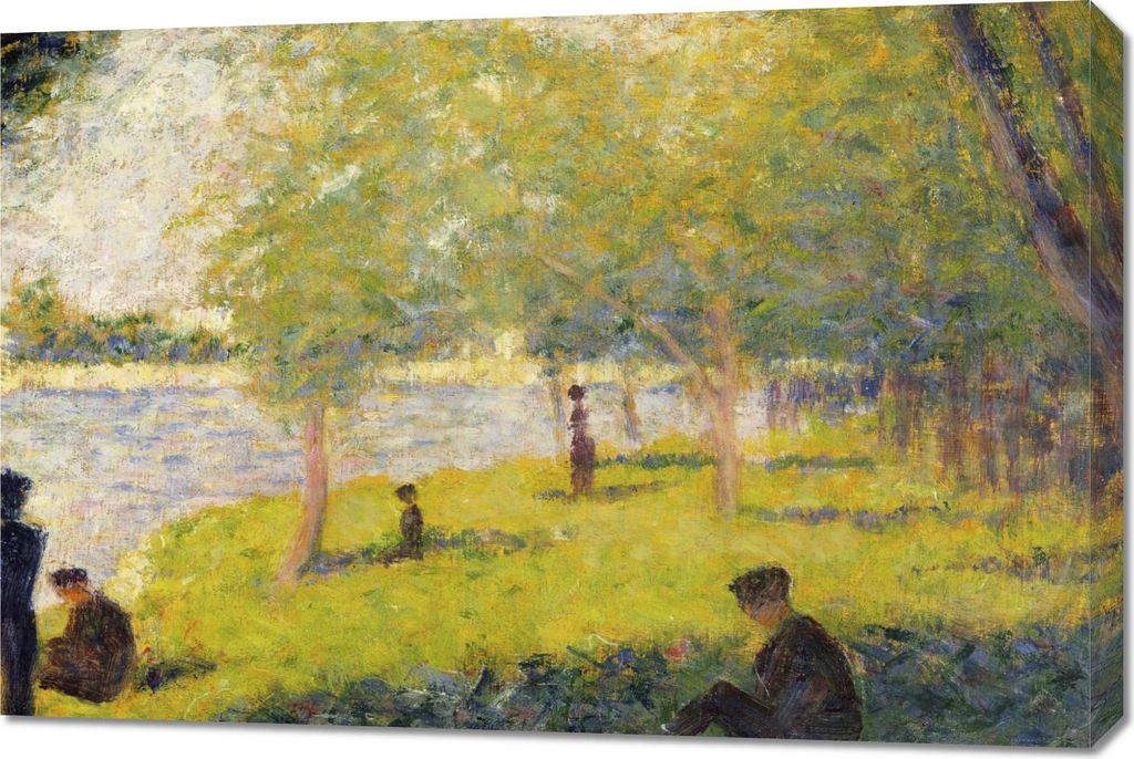 Bild 90x60cm Studie für einen Sonntag auf der Insel La Grande Jatte, Seurat