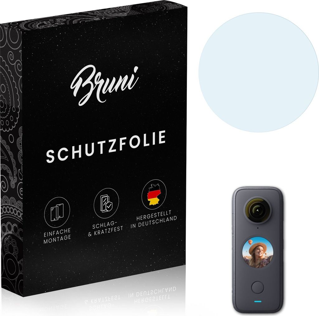 Bruni Basics-Clear 2x Schutzfolie kompatibel mit Insta360 ONE X2 Folie