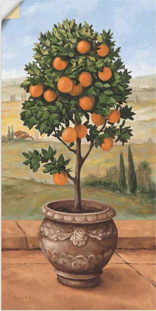 ARTland Wandbild, selbstklebend Orangenbaum Größe: 30x60 cm