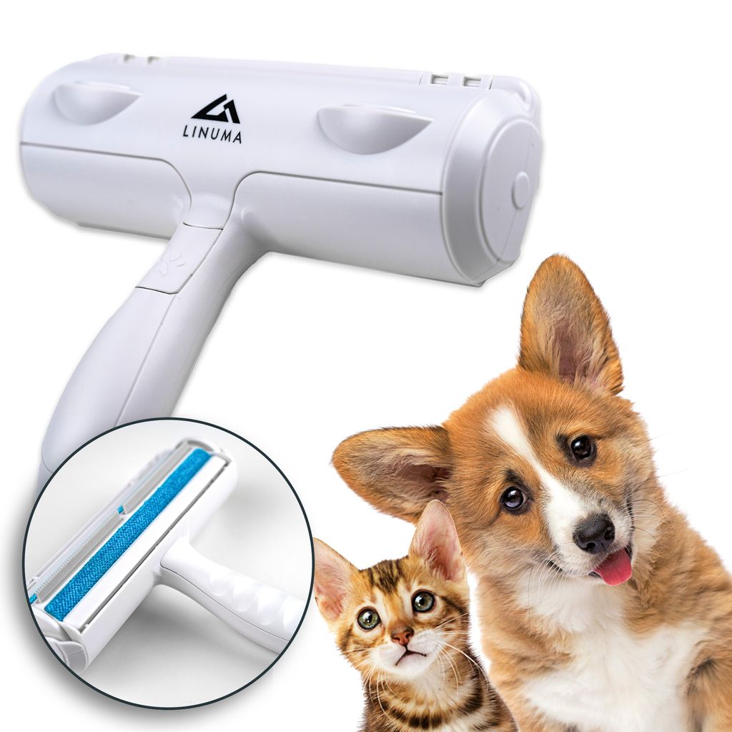LINUMA Fusselrolle Wiederverwendbar, Fusselrolle Tierhaare, Fusselrolle Kleidung, Fusselroller, Lint Roller, Tierhaarentferner, Katzenhaarentferner