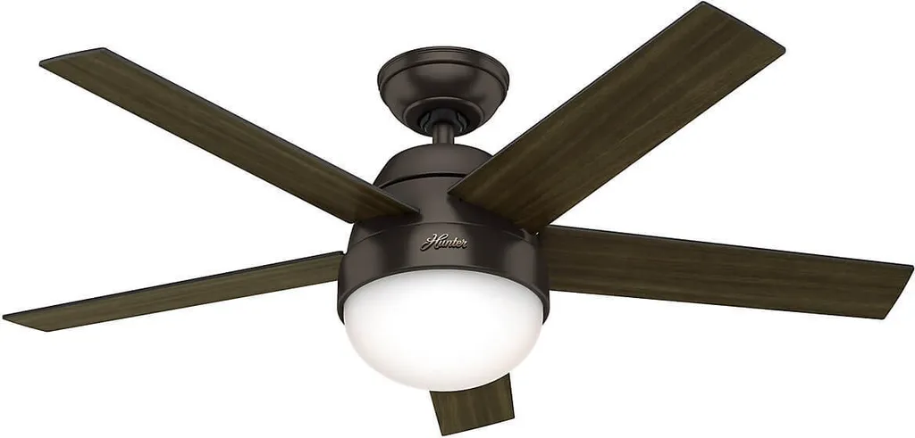 Ventilateur de plafond lumineux Stile Bronze 117 cm pour salon et chambre