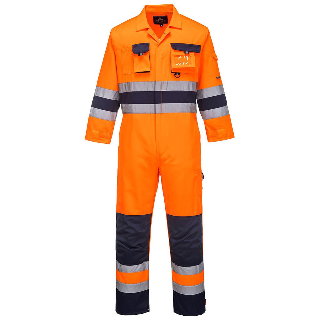 Portwest TX55 Nantes Warnschutzoverall Orange/Navy Gr. XXXL