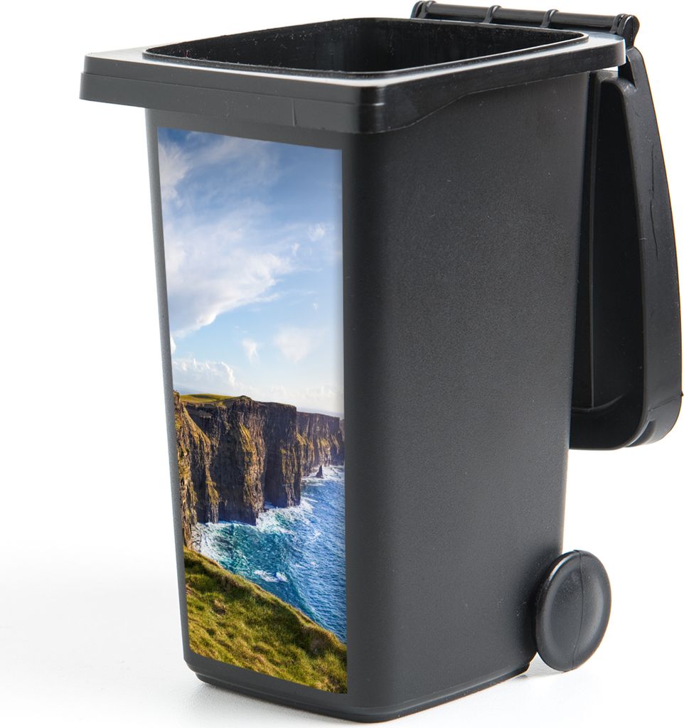 MuchoWow Mülltonnenaufkleber Wolkendecke über den irischen Cliffs of Moher 44x98 cm - Containeraufkleber - Aufkleber - Mülltonnen-Aufkleber