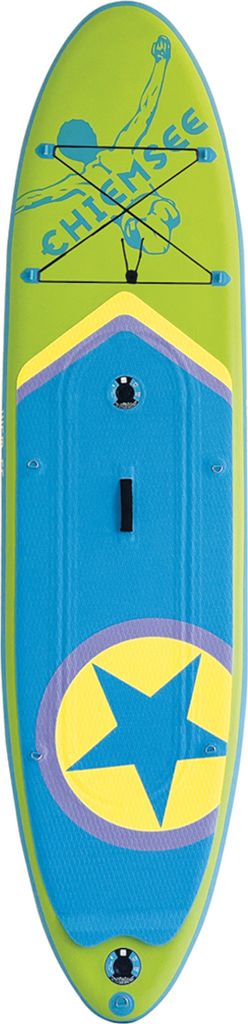 Chiemsee - SUP-Set inkl. Board, Paddel, Pumpe, Leash & Rucksack (grün/blau) Stand-Up Paddle