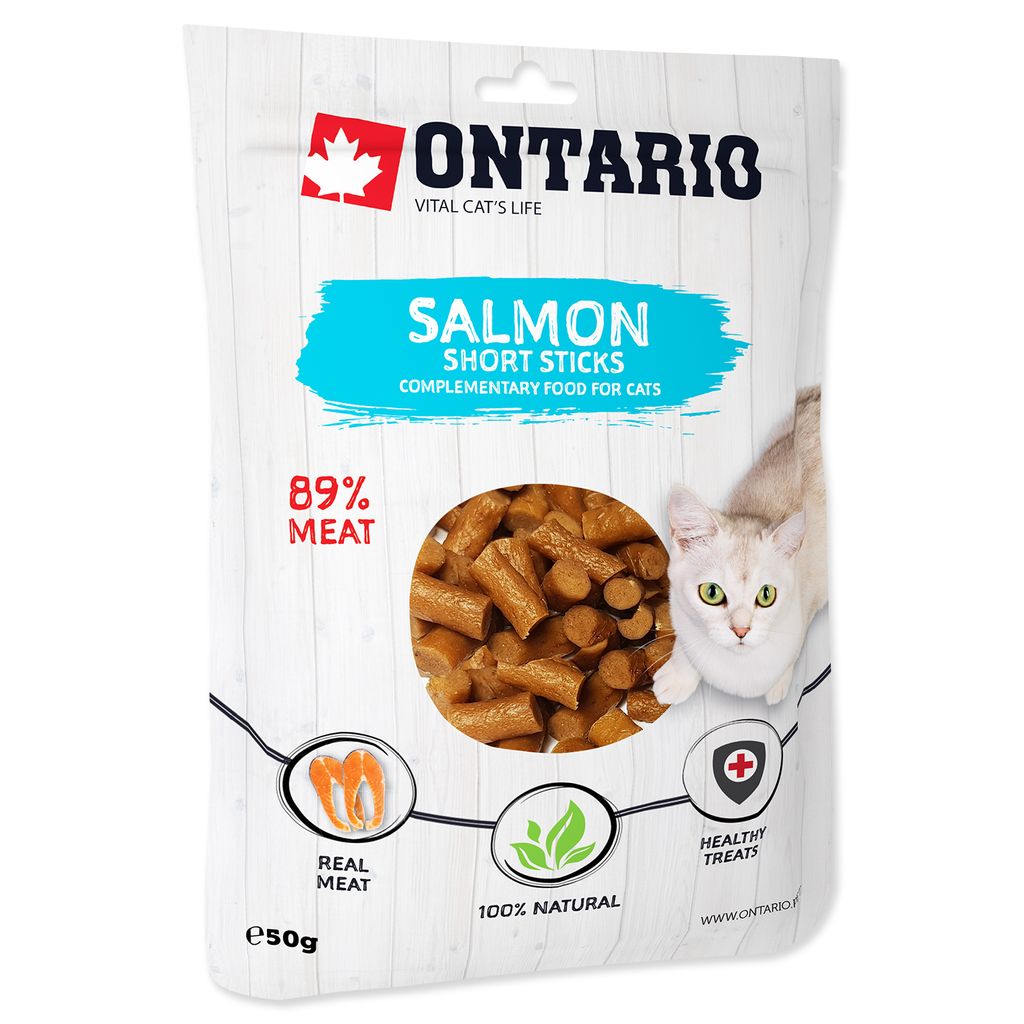 Ontario Leckerli Lachs, kurze Sticks 50g