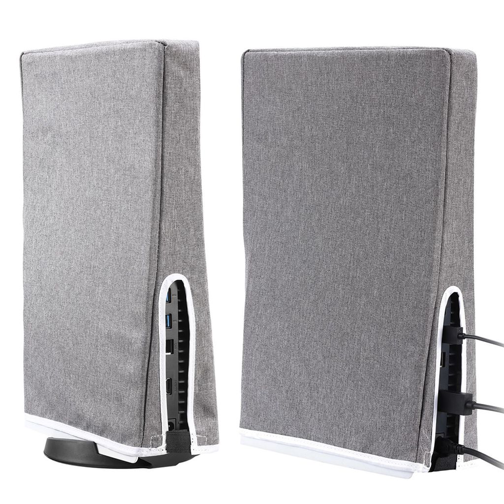 PS5 Dust Cover Slim Simple Version Passend für Sony PS5 Game Dust Protective Möbelschoner - vertikal grau