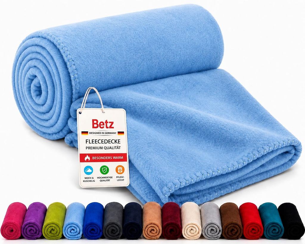 Betz Fleecedecke 130x170 cm 180g/m² – Wohndecke & Produktbild  KI-generiertes Bild