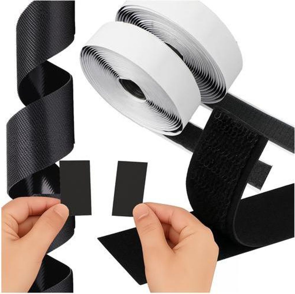 Ruhhy Samolepicí suchý zip černý 5m x 2,5cm 24237 ISOx