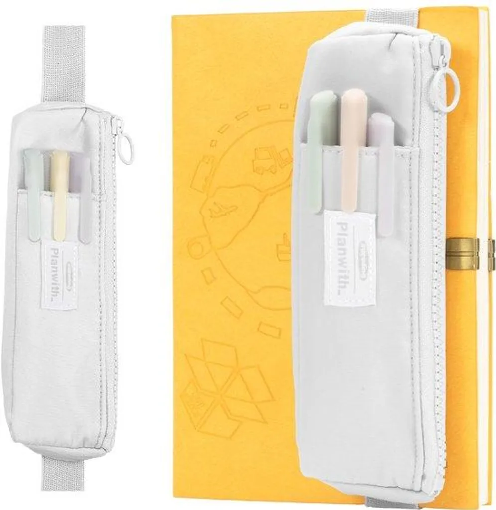 Étui porte-stylo élastique et carnet de notes compact pour agenda pro