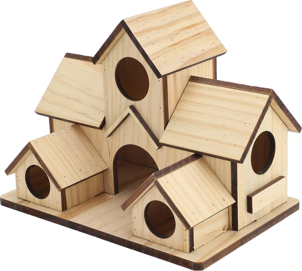 Hölzerne Vogelhaus zu malen außerhalb Dekor unvollendet hängenden schlafenden Vogelhaus Mini-Futterhaus für Indoor Outdoor-Garten