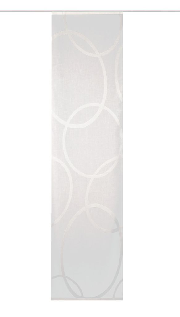 84990 Transparente Schiebegardine PINALO, Größe 245x60, Kreismotiv