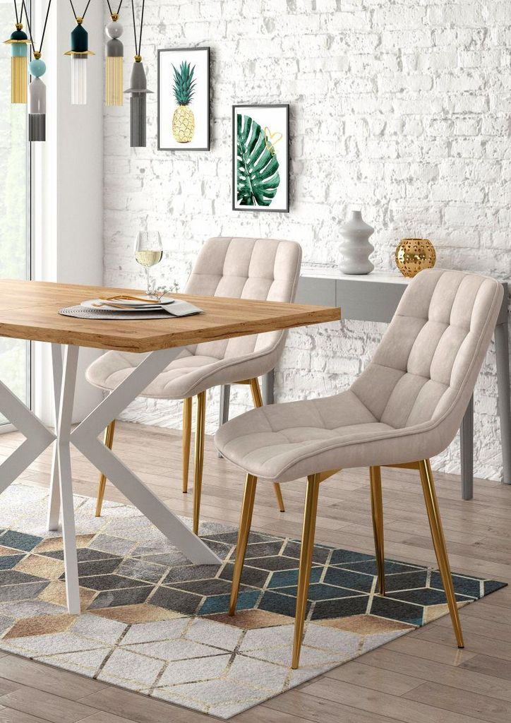 Stuhl , Esszimmerstuhl J262-1-ZN, Farbe Beige