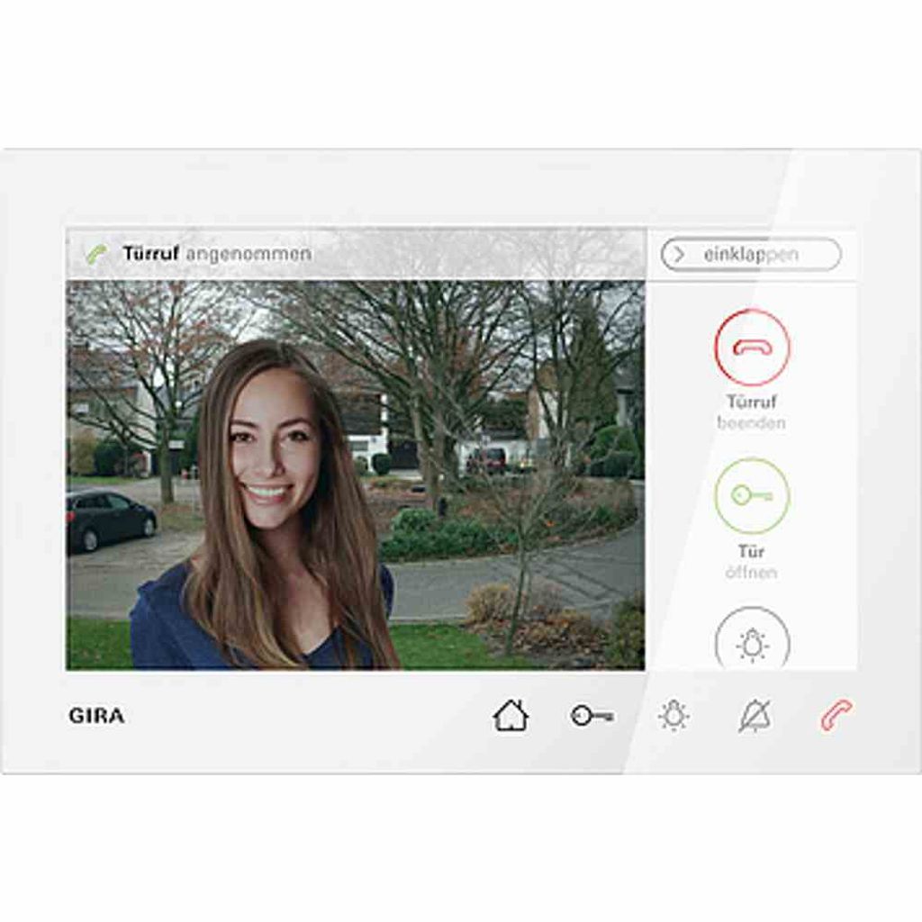 GIRA Wohnungsstation Video AP 7 Türko Reinweiß