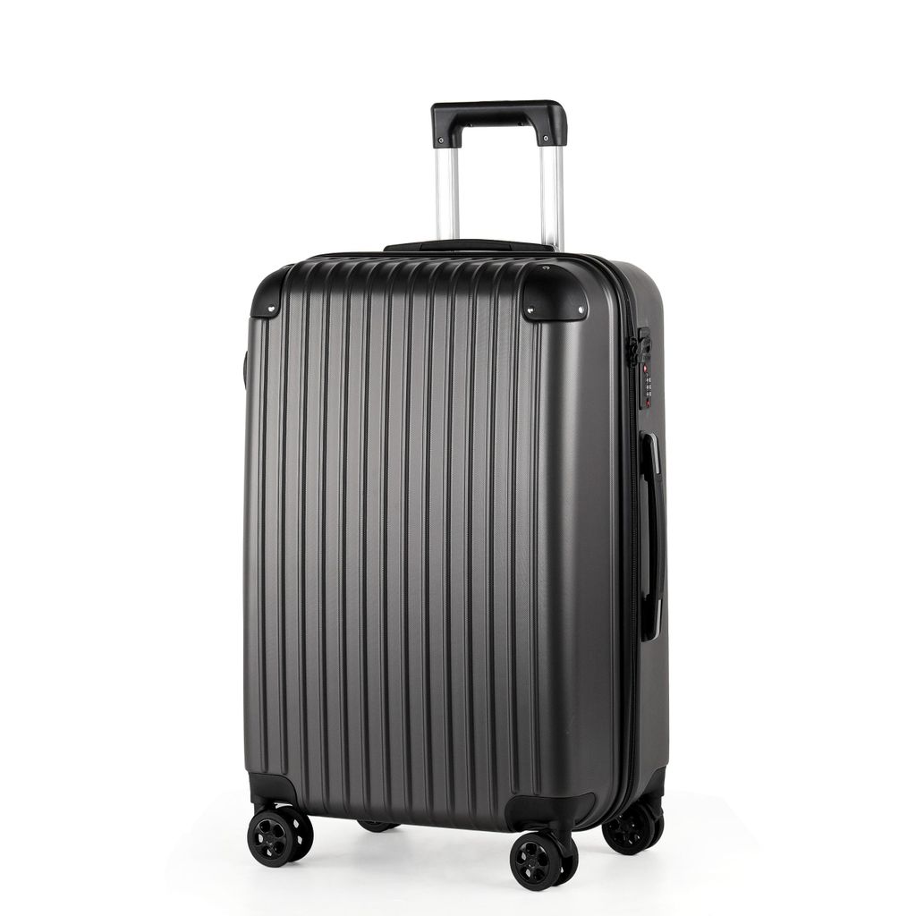 Hartschalen-Trolley Handgepäck Koffer ABS Hartschale Trolley Business-Koffer, Verstärkte Ecken, sicheres 3-stelliges Zahlenschloss 56/66/76cm