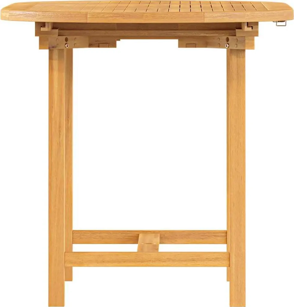 Table extensible en teck massif 160 cm résistante aux intempéries extérieures - 5