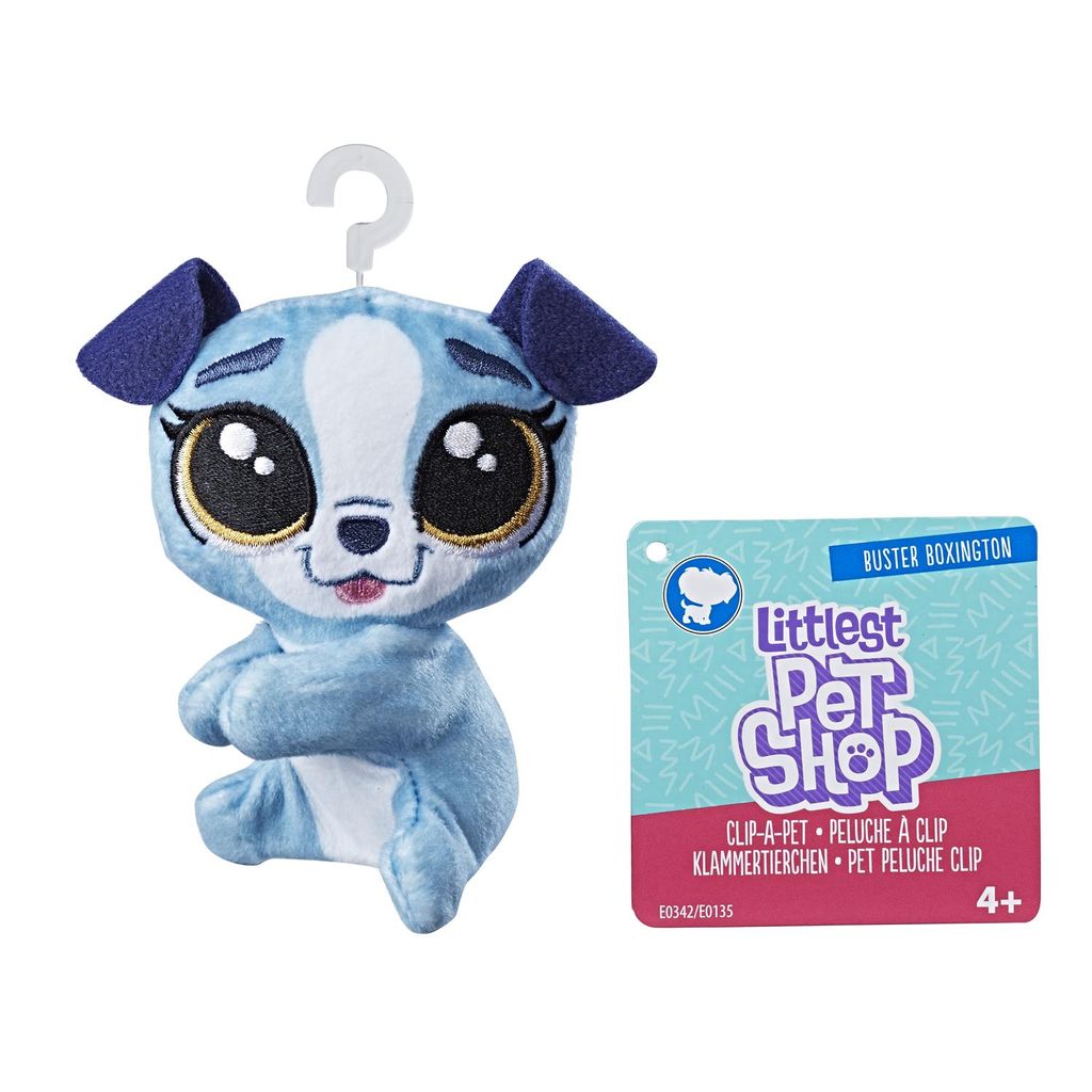 Hasbro E0135EU4 - LITTLEST PET SHOP - Littlest Pet Shop Klammertierchen aus Plüsch Buster Boxington