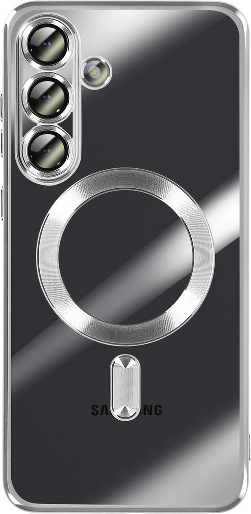 Avizar, MagSafe Hülle Galaxy S25 FE weich, Chromrand, Produktbild 
