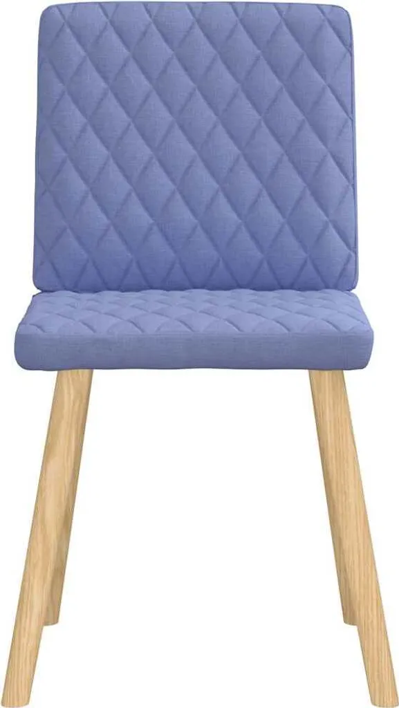 Sedie da pranzo 2 pezzi. Tessuto blu denim - 3