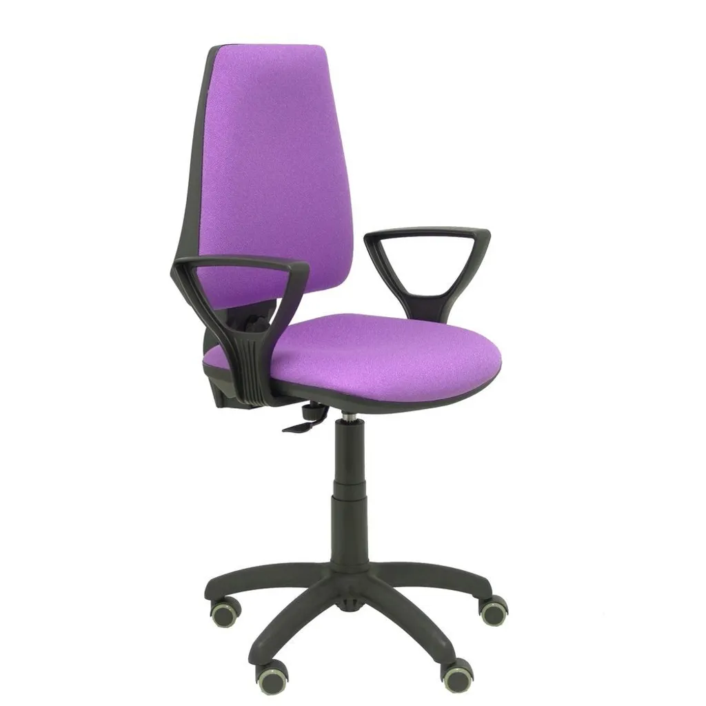 Chaise de bureau Elche CP lilas à roulettes parquet et bras fixes