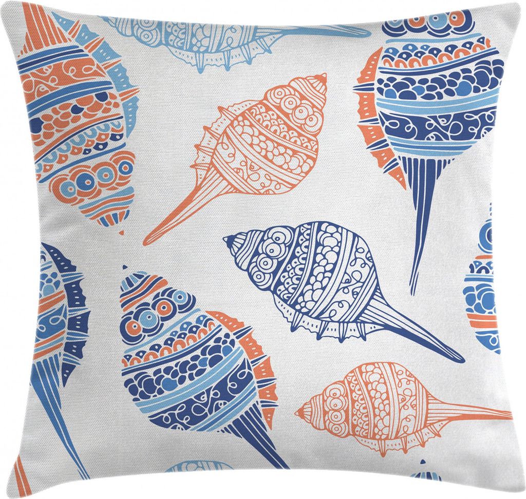 ABAKUHAUS Muschel Kissenbezug, Maritime Sealife Meer, für den Innen oder Außen Bereich geeignet mit Reißverschluß Waschbarer Stoff, 45 x 45 cm,...