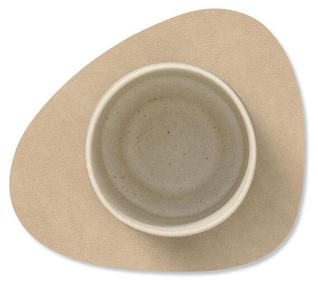 LIND DNA Glasuntersetzer Nupo 4-er Set, Farbe:Sand, Form:Curve