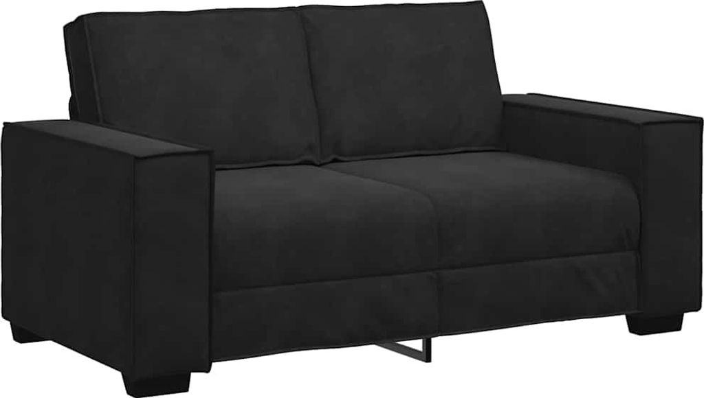 2-Sitzer-Sofa Schwarz 160x78x84 cm Samt