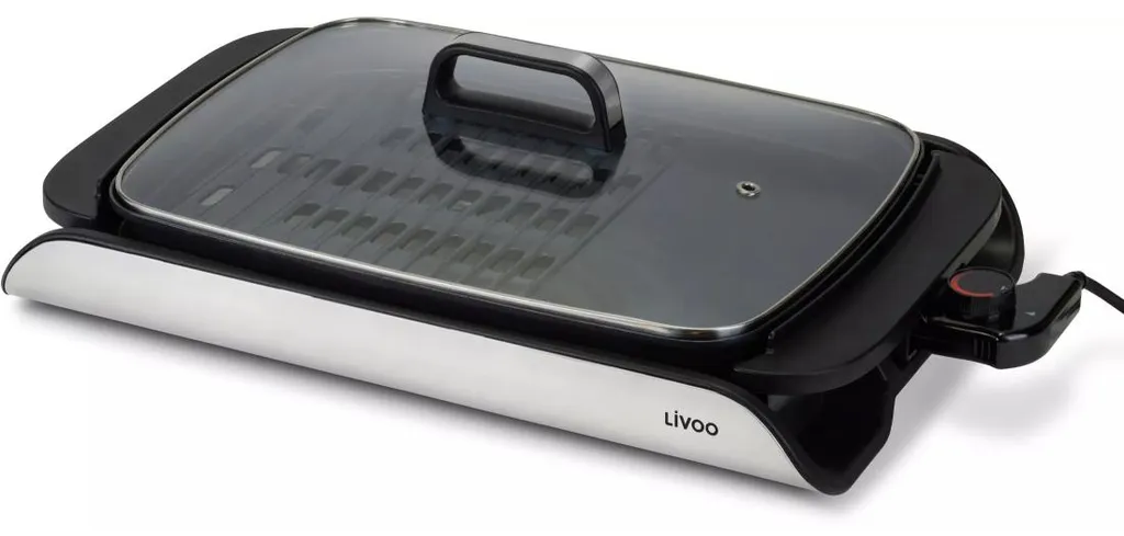 Grill Plancha Livoo 40x30cm pour Balcon et Terrasse - Cuisine Saine 2000W