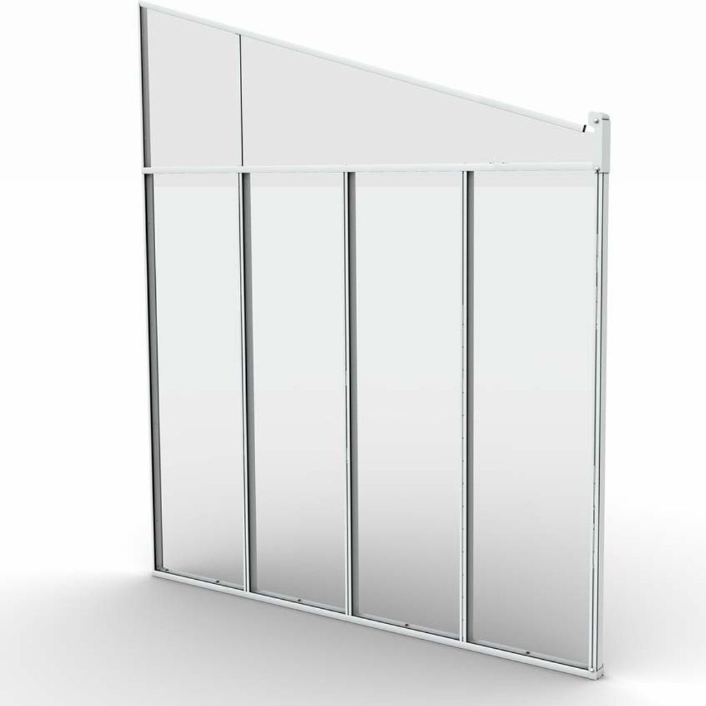 Palram - Canopia Seitenwand für Terrassendach mit 3 m Tiefe Weiß 264 cm