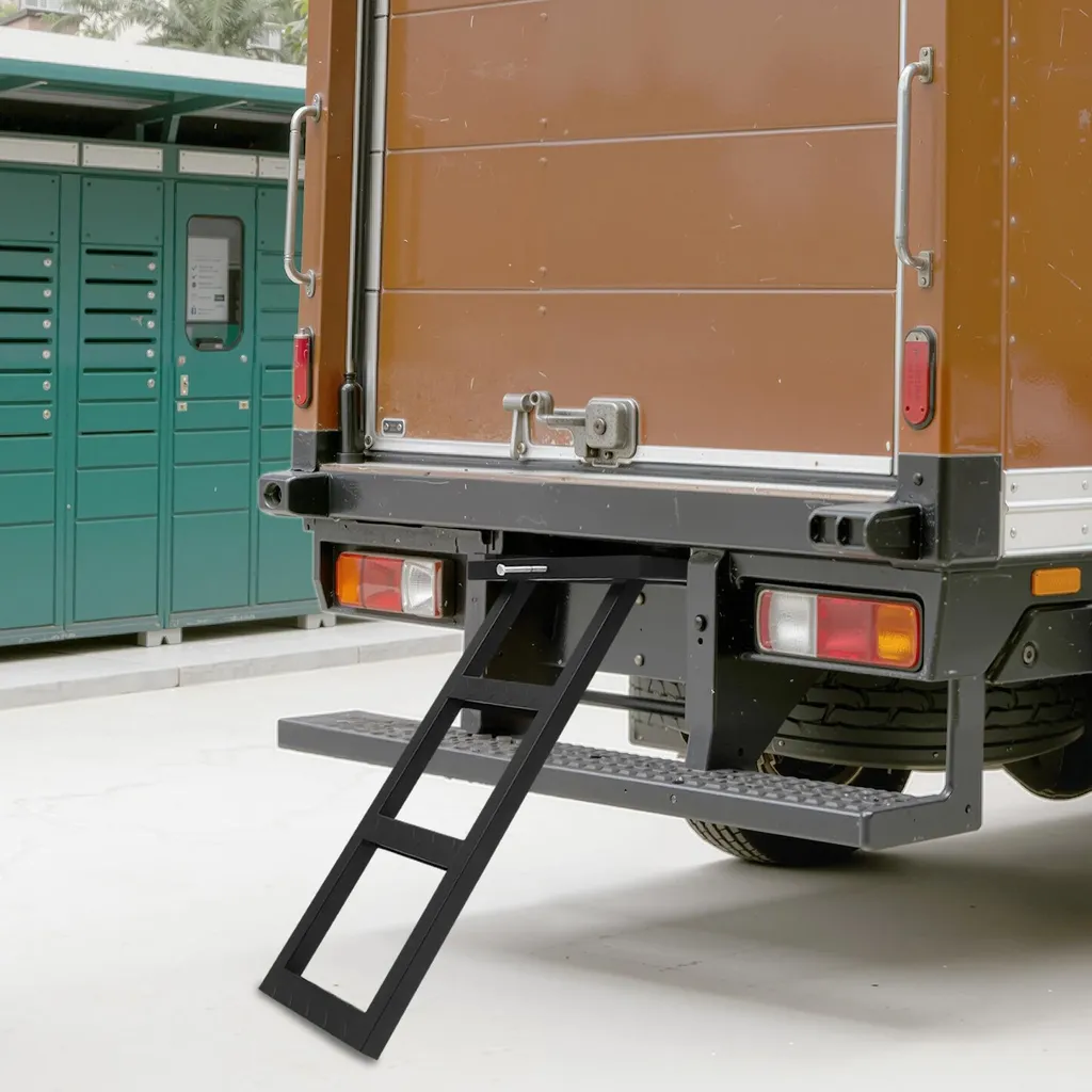 Échelle d'accès pour camion anti-chute rétractable à 3 marches - 5
