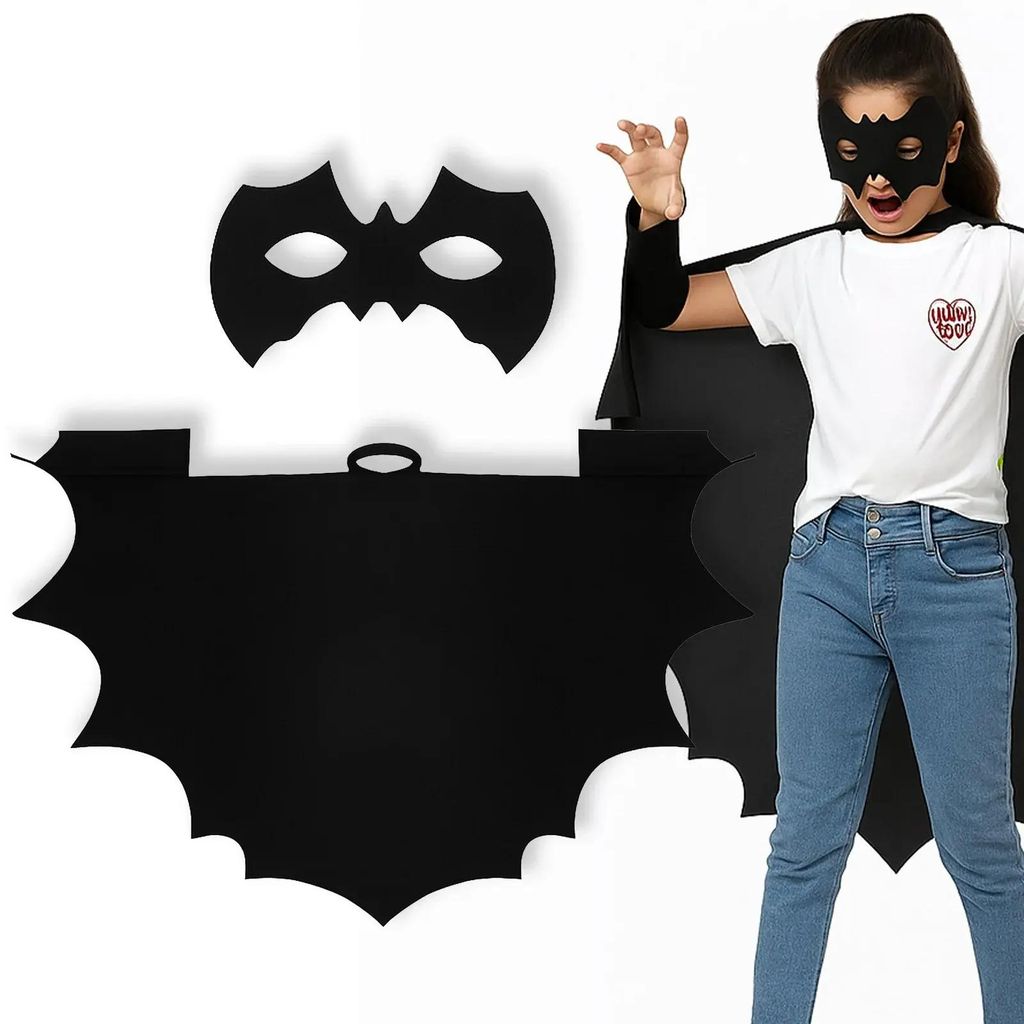 Kostým netopýr dětský plášť maska halloween karneval 100 x Obrázek produktu 