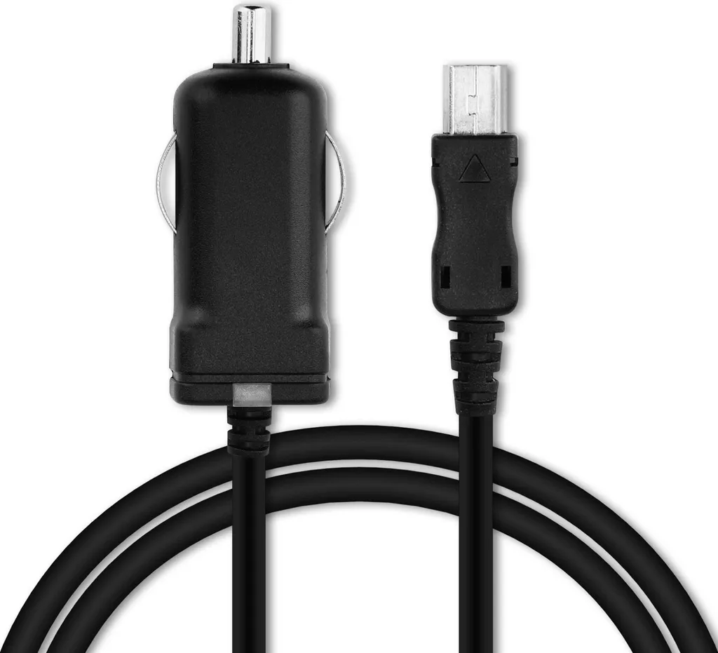 subtel Caricatore Mini USB da auto 1m compatibile con cavo ricarica per navigatore GPS, da 2.4A / 2400mA 5V caricabatteria da accendisigari