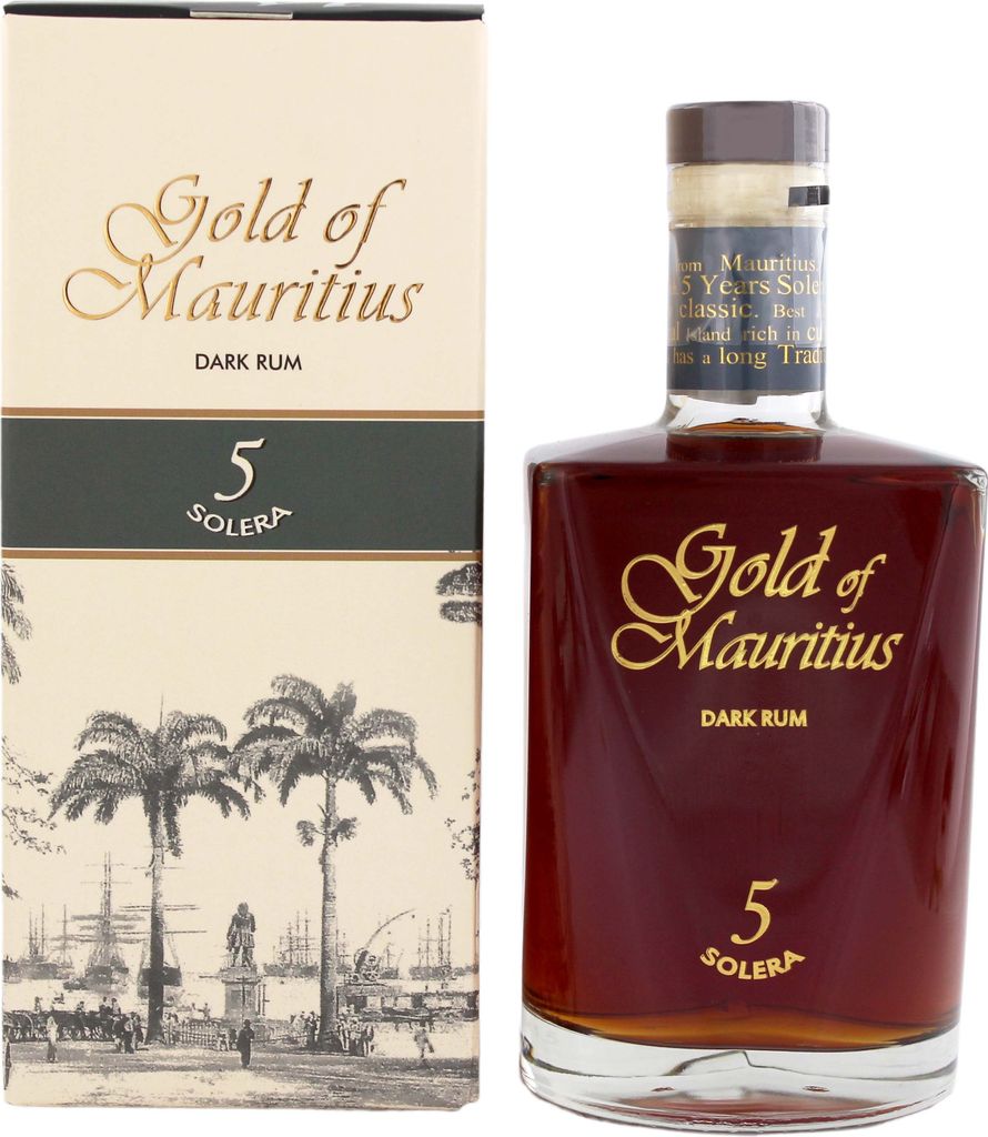 Gold of Mauritius 5 Jahre - Solera - Dark Rum - Blended Rum Produktbild 