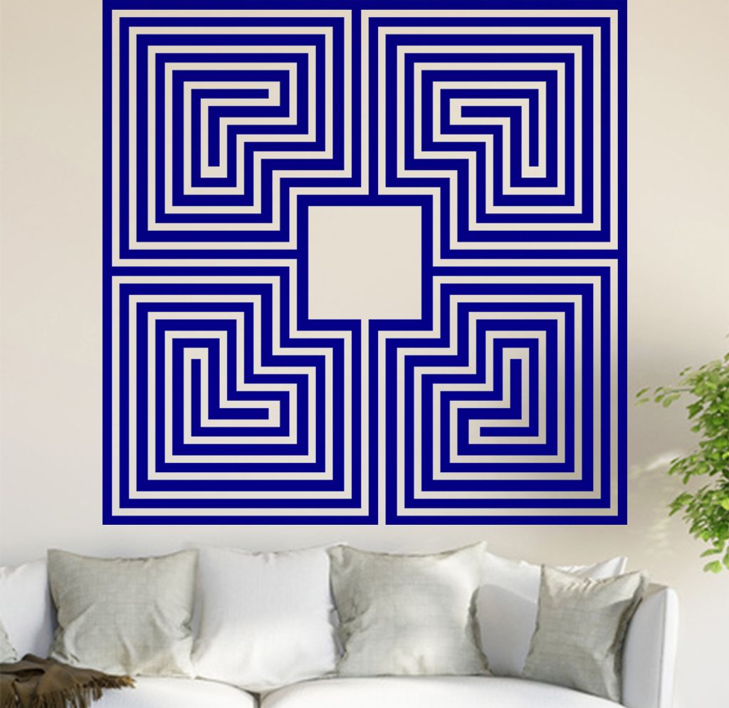 Römisches Labyrinth Wandtattoo in 6 Größen - Wandaufkleber Wall Sticker - Dekoration, Küche, Wohnzimmer, Schlafzimmer, Badezimmer