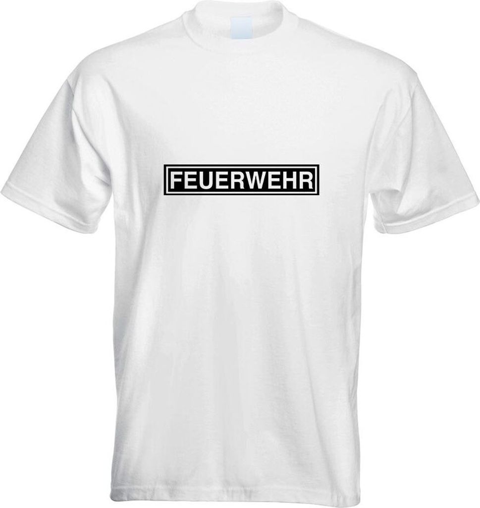 Kiwistar - T-Shirt - Weiss - Feuerwehr Motiv Bedruckt Funshirt Design Print - mit Motiv Bedruckt - Funshirt Design - Sport - Freizeit - Herren - XXL