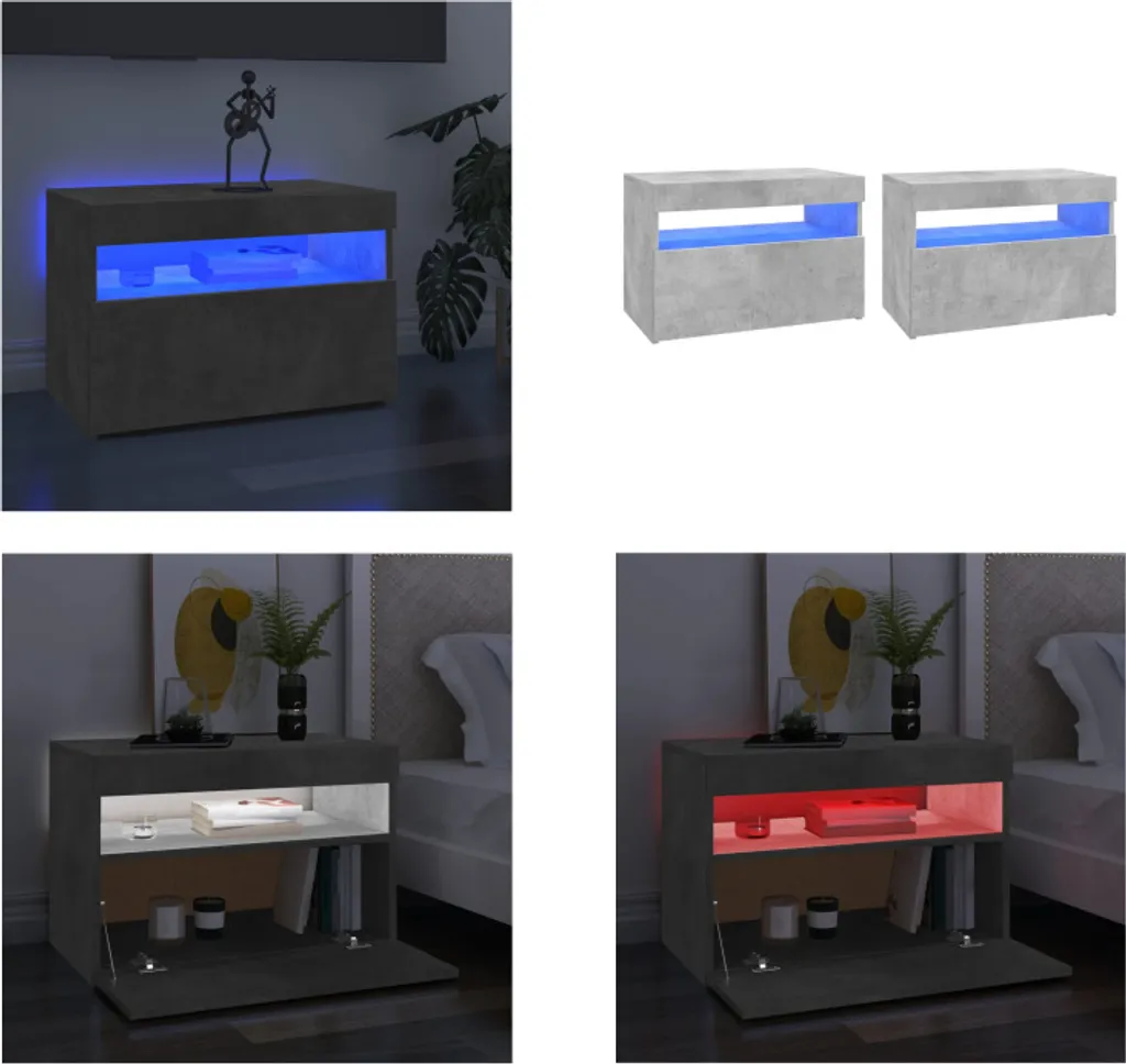 vidaXL Mobile TV 2 pz Grigio Cemento con LED - Guida all'Acquisto