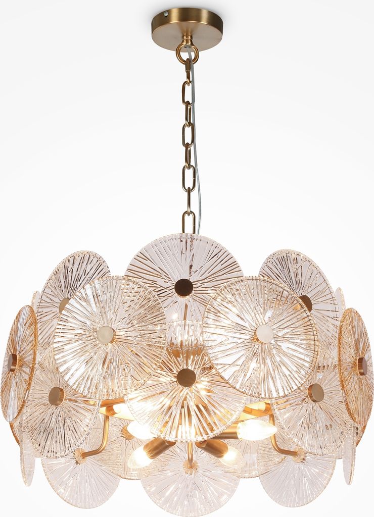 Moderne Wandleuchte Ventura 2xG9 aus Glas Farbe Bernstein und Metall 28W für Küche, Schlafzimmer, Wohnzimmer, Esszimmer, Lobby