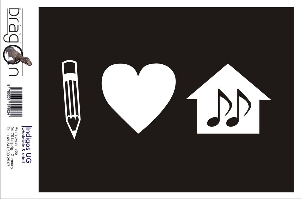 Aufkleber / Autoaufkleber - JDM / Die cut / Auto / OEM - I Love House Music - 210x80 mm schwarz - Heckscheibe / Heckscheibenaufkleber