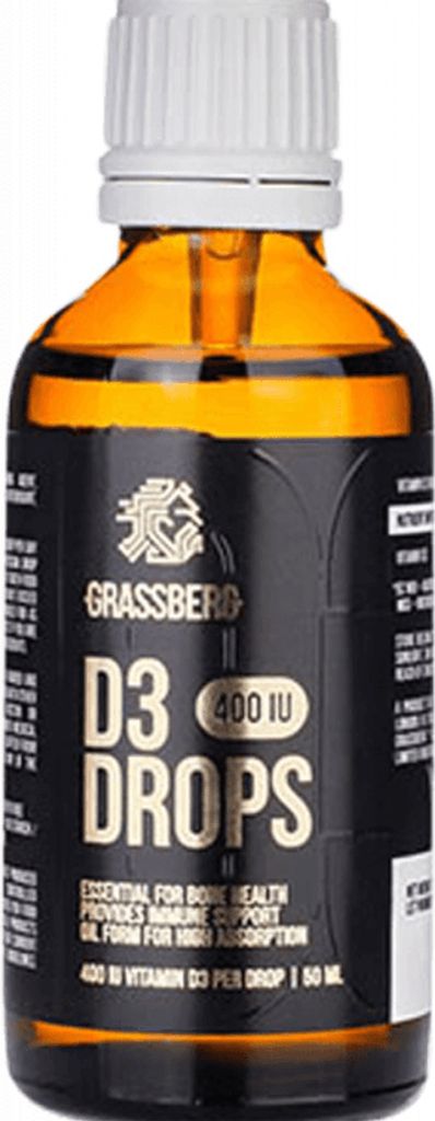 Grassberg Vitamin D3 400IU Drops (50ml) Unflavoured - Vitamine, Mineralien & Gesundheit - Vitamine