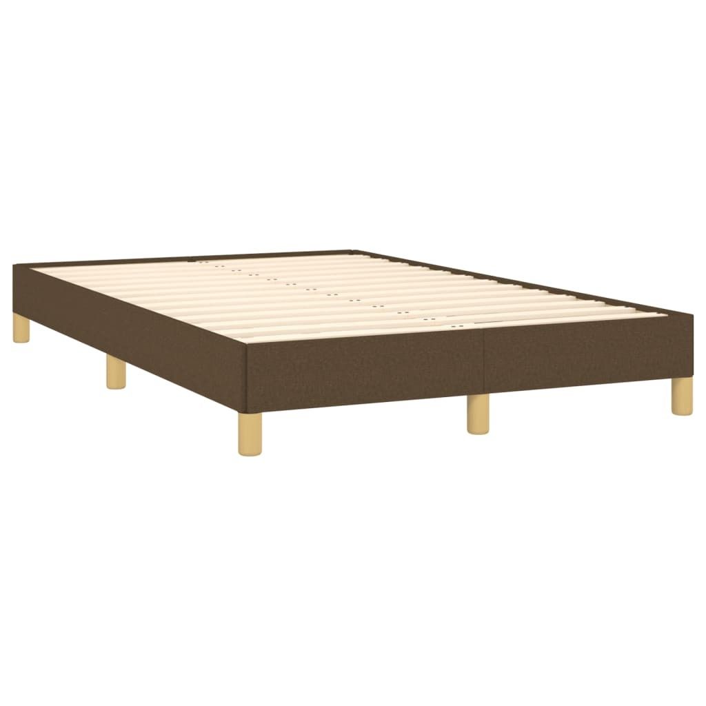 Bettgestell ohne Matratze Dunkelbraun 120x190 cm Stoff